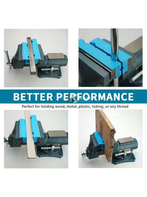 satupofa mágneses tapadókoronggal, teljes gumi puha pofákkal a munkadarab pofák védelmére