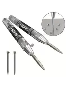   1 db szuper erős, ötvözet, volfrámacél hegyű automata centrális lyukasztó – állítható, rugós, fém fúrószerszám famegmunkáláshoz és jelöléshez