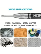 1 db szuper erős, ötvözet, volfrámacél hegyű automata centrális lyukasztó – állítható, rugós, fém fúrószerszám famegmunkáláshoz és jelöléshez