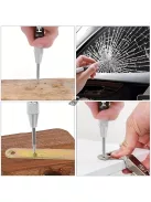 1 db szuper erős, ötvözet, volfrámacél hegyű automata centrális lyukasztó – állítható, rugós, fém fúrószerszám famegmunkáláshoz és jelöléshez