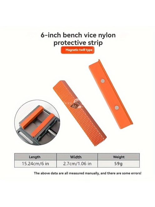 2 részes nejlon satupofa, mágneses satuvédők texturált felülettel a jobb tapadásért