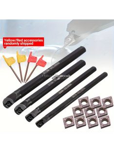   4db 7/8/10/12mm SCLCR 95° esztergáló fúrószár szerszámtartó + 10db CCMT0602 penge + 4db T8 csavarkulcs szerszámtartó készlet