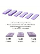 30 darab csiszoló szivacs készlet különböző szemcsékkel - Professzionális csiszoló eszközök kézműveseknek és makettezőknek, Tartós és rugalmas anyag papíralapú, Különböző vastagságok (2/3/5mm)