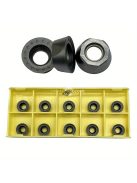 karbid betét tartó 10db szerszámkészlettel - 45°-os esztergálás precíziós fémmegmunkáláshoz, sík esztergálás & CNC kompatibilis