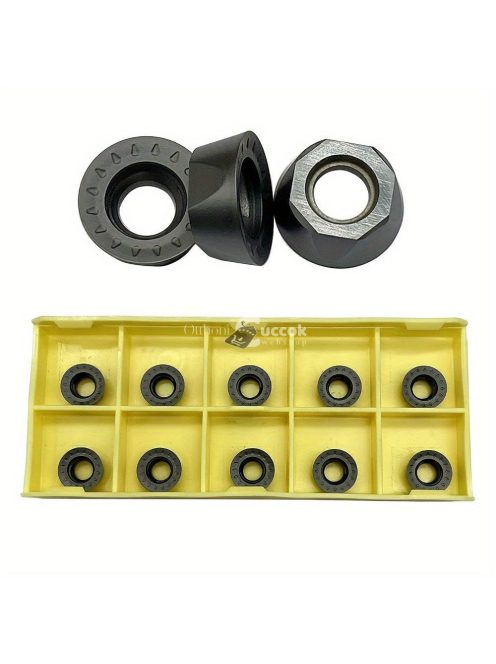 karbid betét tartó 10db szerszámkészlettel - 45°-os esztergálás precíziós fémmegmunkáláshoz, sík esztergálás & CNC kompatibilis