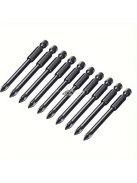 10 részes T-fűrész, hatszögű szárú fúrószár, nagy sebességű acél, többcélú csempe, üveg, tükör, kerámia, kemény ötvözet fúrószár készlet.