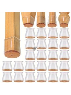   24 db Szilikon Szék Lábvédő Filc Betétekkel - Karcmentes Bútorvédő Sapkák, Könnyű Csúszás, Zajcsökkentés - Sokoldalú Illeszkedés Otthoni és Irodai Használatra