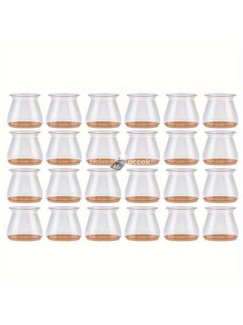 24 db Szilikon Szék Lábvédő Filc Betétekkel - Karcmentes Bútorvédő Sapkák, Könnyű Csúszás, Zajcsökkentés - Sokoldalú Illeszkedés Otthoni és Irodai Használatra