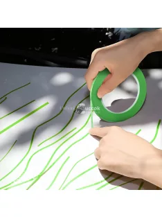  Zöld Csíkos Maszkolószalag Autókhoz & Motorokhoz - 4db, Ideális DIY Autókarosszéria & Festészeti Művészeti Projektekhez
