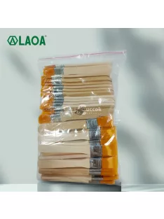   20 részes ecsetkészlet, fa nyél és nylon sörték, töltetlen részletező eszközkészlet olajfestéshez, poreltávolításhoz és tisztításhoz
