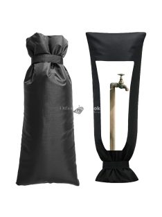   1db Prémium Fekete Hőszigetelő Kerti Csapfedél - Vízálló, Megvastagított Fagyálló Védelem Kültéri Csapokhoz - Tartós Téli Csővédő