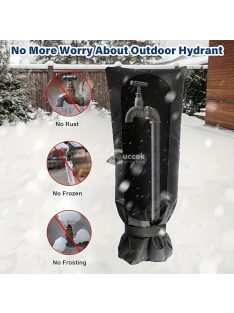   1db Prémium Fekete Hőszigetelő Kerti Csapfedél - Vízálló, Megvastagított Fagyálló Védelem Kültéri Csapokhoz - Tartós Téli Csővédő