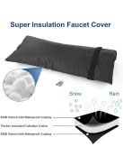 1db Prémium Fekete Hőszigetelő Kerti Csapfedél - Vízálló, Megvastagított Fagyálló Védelem Kültéri Csapokhoz - Tartós Téli Csővédő
