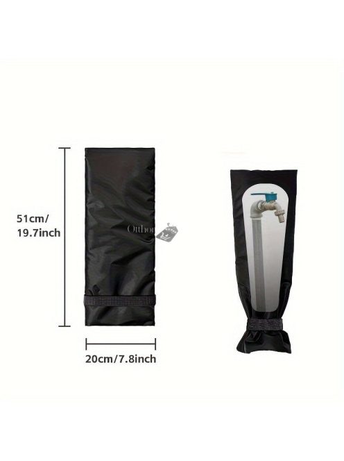 1db Prémium Fekete Hőszigetelő Kerti Csapfedél - Vízálló, Megvastagított Fagyálló Védelem Kültéri Csapokhoz - Tartós Téli Csővédő