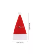 10db, Karácsonyi Kés Villa Kiskalap, 6*12cm Piros Mini Karácsonyi Kalap, Borosüveg Kés és Villa Asztaldísz