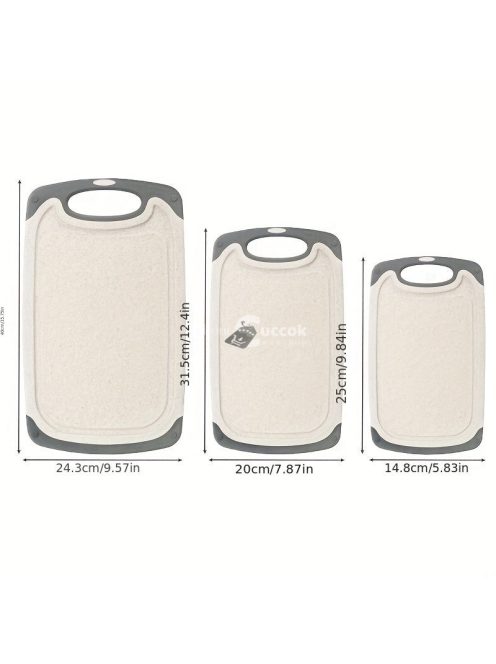 3db vágódeszka biztonsági és csúszásgátló műanyag vágódeszka készlet