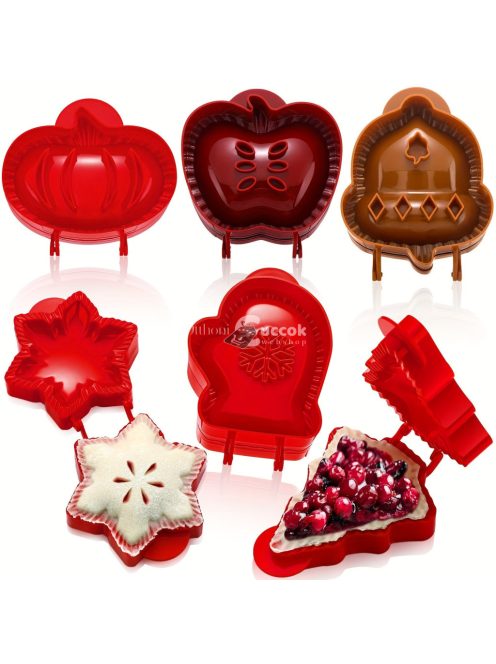 6 darab ünnepi karácsonyi sütiforma