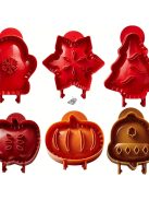 6 darab ünnepi karácsonyi sütiforma