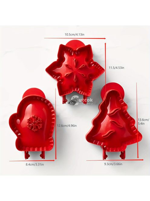 6 darab ünnepi karácsonyi sütiforma