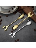 Elegáns rénszarvas agancs rozsdamentes acél kanálkészlet - 8 részes