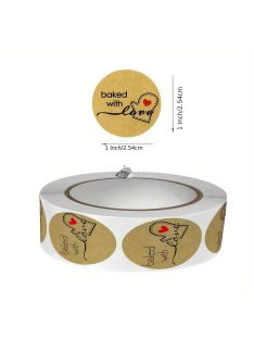   1tekercs, Szeretettel Sült Matricák Pékárukhoz, Sütő Matrica Címke, Pékáru Matrica