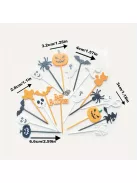 20 db ünnepi műanyag gyümölcstartó, általános használatra, többcélú dekoratív nyársak Halloweenre