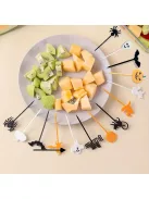 20 db ünnepi műanyag gyümölcstartó, általános használatra, többcélú dekoratív nyársak Halloweenre