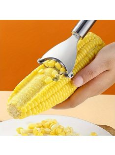   1 db rozsdamentes acél kukoricacsőhámozó, multifunkcionális zöldséghámozó, újrafelhasználható konyhai eszköz, áramforrás nem szükséges, fém konyhai eszköz készlet