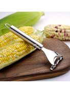 1 db rozsdamentes acél kukoricacsőhámozó, multifunkcionális zöldséghámozó, újrafelhasználható konyhai eszköz, áramforrás nem szükséges, fém konyhai eszköz készlet