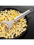 1 db rozsdamentes acél kukoricacsőhámozó, multifunkcionális zöldséghámozó, újrafelhasználható konyhai eszköz, áramforrás nem szükséges, fém konyhai eszköz készlet