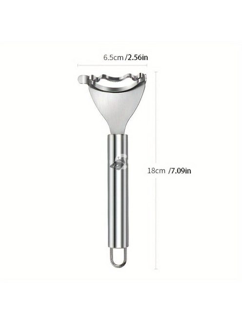 1 db rozsdamentes acél kukoricacsőhámozó, multifunkcionális zöldséghámozó, újrafelhasználható konyhai eszköz, áramforrás nem szükséges, fém konyhai eszköz készlet