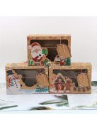 27 darabos Karácsonyi Sütemény Ajándékdoboz Készlet PVC Ablakkal