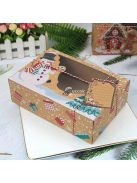 27 darabos Karácsonyi Sütemény Ajándékdoboz Készlet PVC Ablakkal