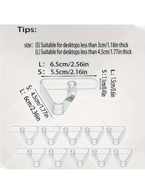 10 Darab Átlátszó Szélálló Asztalterítő Csipesz