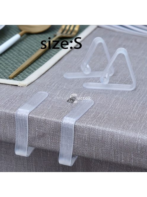 10 Darab Átlátszó Szélálló Asztalterítő Csipesz