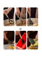 12 darabos Szilikon Spatula Készlet Edényekhez - Tartós, Hőálló Főzőeszközök Ergonomikus Fogantyúkkal, Különböző Színekben