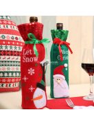 3 darabos Karácsonyi Borosüveg Fedőkészlet