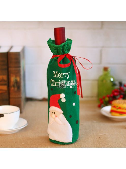 3 darabos Karácsonyi Borosüveg Fedőkészlet