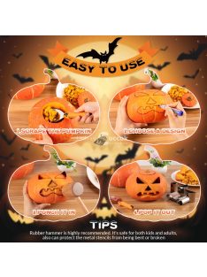 24 darabos Halloween Tökfaragó Készlet