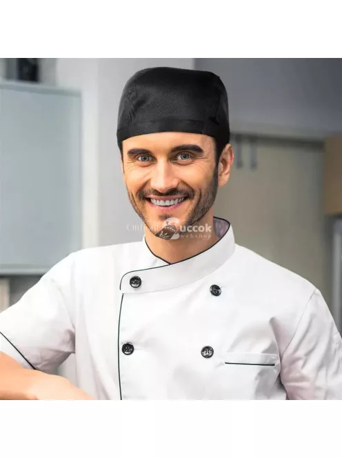 Légáteresztő Poliészter Kalóz Séf Sapka - Tökéletes Grillezéshez, Grillezéshez & Éttermi Főzéshez, Gépben Mosható - Fekete