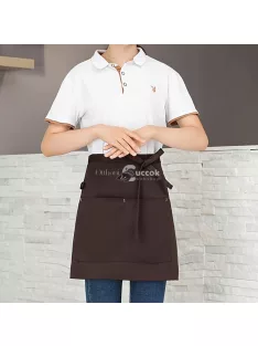   egyszínű poliészter derék kötény zsebbel férfiaknak és nőknek, kötény étterembe, pénztárosnak, baristának, gyümölcslé- és kávézóba