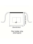 egyszínű poliészter derék kötény zsebbel férfiaknak és nőknek, kötény étterembe, pénztárosnak, baristának, gyümölcslé- és kávézóba