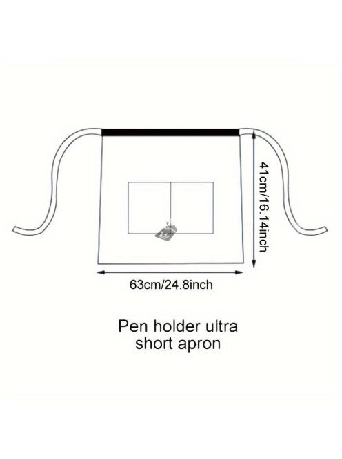 egyszínű poliészter derék kötény zsebbel férfiaknak és nőknek, kötény étterembe, pénztárosnak, baristának, gyümölcslé- és kávézóba