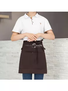   egyszínű poliészter derék kötény zsebbel férfiaknak és nőknek, kötény étterembe, pénztárosnak, baristának, gyümölcslé- és kávézóba