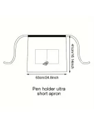 egyszínű poliészter derék kötény zsebbel férfiaknak és nőknek, kötény étterembe, pénztárosnak, baristának, gyümölcslé- és kávézóba