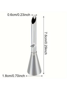   Egy Darab Tejszínhabozó Cső, Rozsdamentes Acél Muffin Injekciós Tipp, Orosz Pufi Tészta Fecskendő Eszköz, Muffin Pufi Injekciós Eszköz, Pufi Tészta Csőtipp, Tészta Eszköz, Sütőeszközök