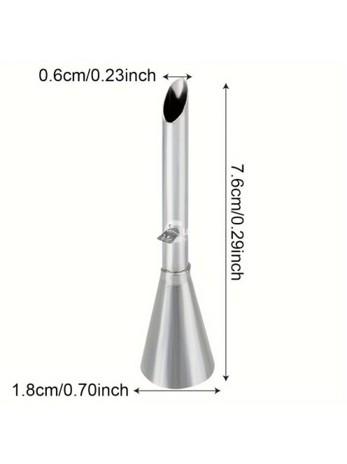 Egy Darab Tejszínhabozó Cső, Rozsdamentes Acél Muffin Injekciós Tipp, Orosz Pufi Tészta Fecskendő Eszköz, Muffin Pufi Injekciós Eszköz, Pufi Tészta Csőtipp, Tészta Eszköz, Sütőeszközök
