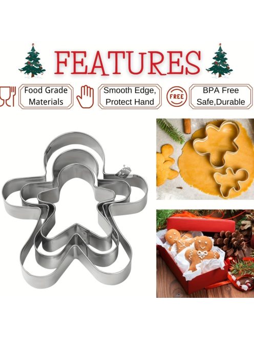 18 részes rozsdamentes acél süti kiszúró készlet