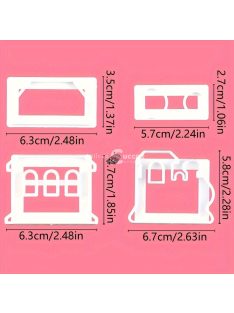   4 darabos vonat-témájú süteményszaggató készlet - Tartós műanyag kekszformák tortadíszítéshez és sütéshez, tökéletes konyhai eszközök