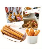 rozsdamentes acél tésztaadagoló - kézi churros készítő több fúvókával - sokoldalú tésztaprés spanyol churroshoz, latin süteményekhez